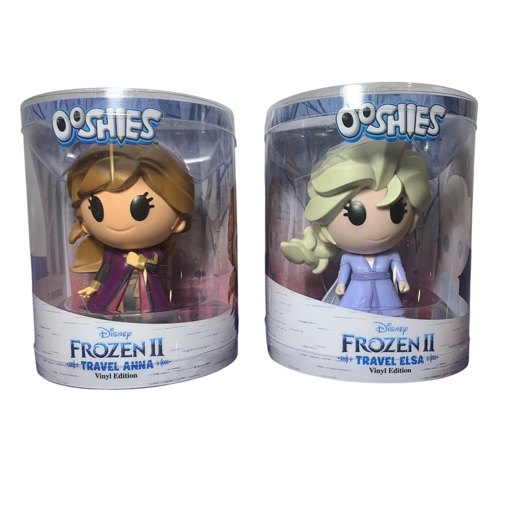 Disney Frozen 2 Ooshies Vinyl Edition Travel Anna & Elsa Figure Set 2pk NEW